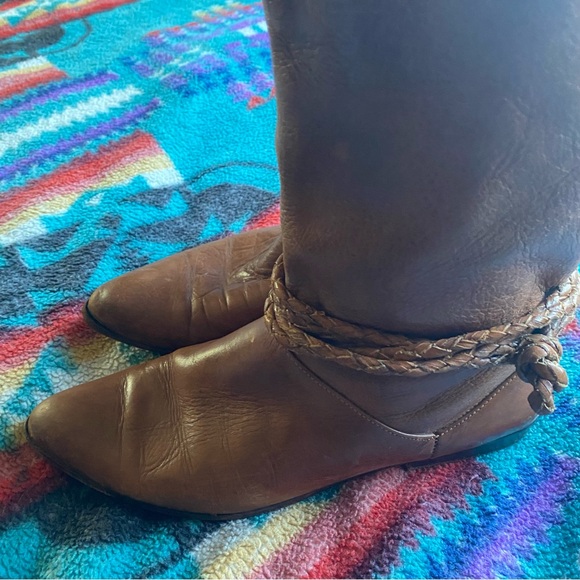 VTG US Polo Assn. Genuine Leather Riding Boots. Size 7. Pull on. Caramel Brown. - Picture 7 of 16